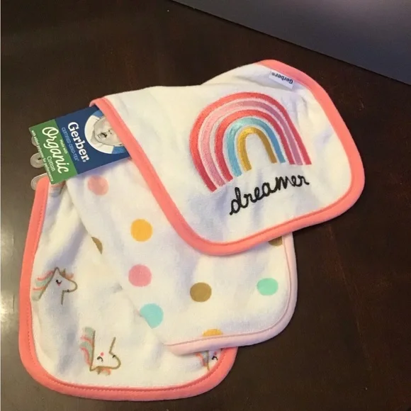 Gerber Organic Baby Bibs, Set of 3 - Picture 2 of 4